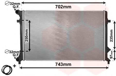 Радиатор охлаждения двигателя VAN WEZEL 58002205