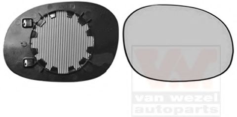 Стекло наружного зеркала VAN WEZEL 0925838