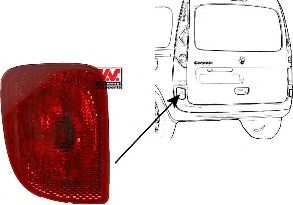 Задний противотуманный фонарь; Задний фонарь VAN WEZEL 4312939