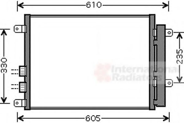 Радиатор кондиционера vanwezel 01005109