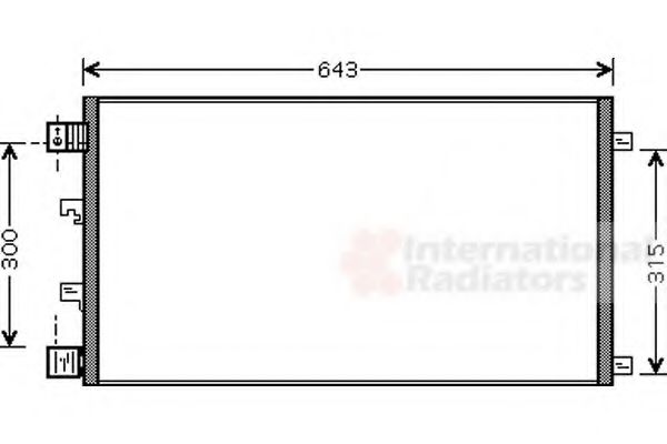 Радиатор кондиционера VAN WEZEL 13005283