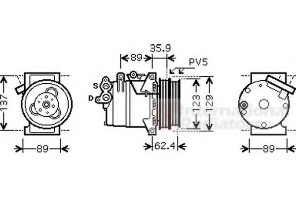 Компрессор кондиционера VAN WEZEL 1800K433