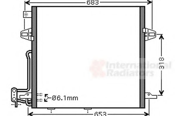 Радиатор кондиционера VAN WEZEL 30005406