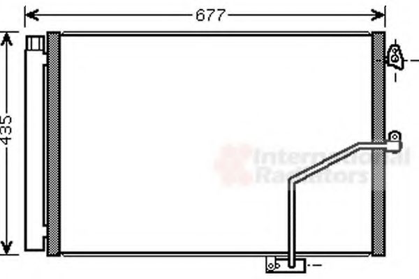 Радиатор кондиционера VAN WEZEL 30005450