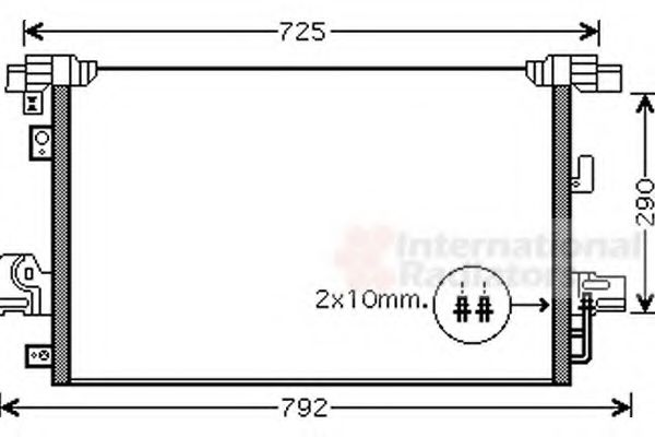 Радиатор кондиционера VAN WEZEL 32005210