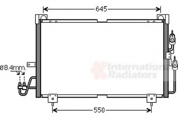 Радиатор кондиционера VAN WEZEL 32005213
