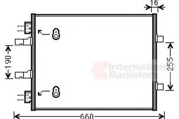 Радиатор кондиционера VAN WEZEL 37005480