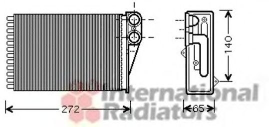 Радиатор печки VAN WEZEL 40006292