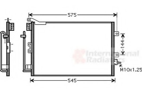 Радиатор кондиционера VAN WEZEL 43005395