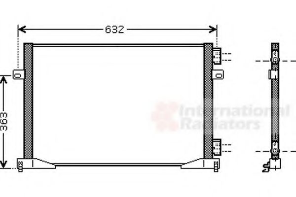 Радиатор кондиционера VAN WEZEL 43005400