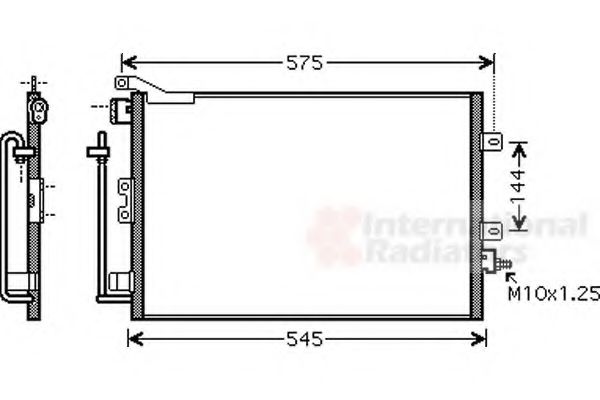 Радиатор кондиционера VAN WEZEL 43005417