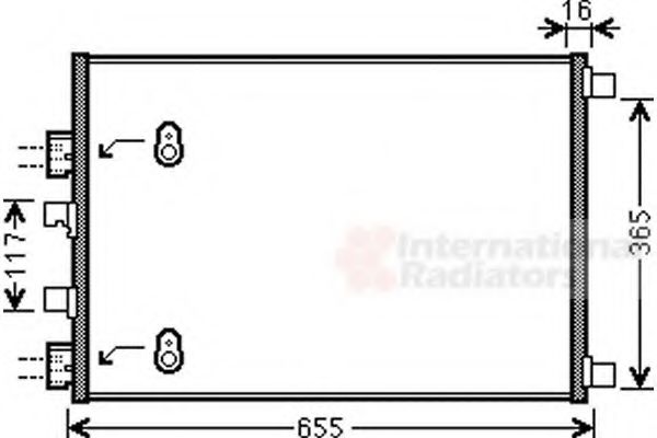 Радиатор кондиционера VAN WEZEL 43005422
