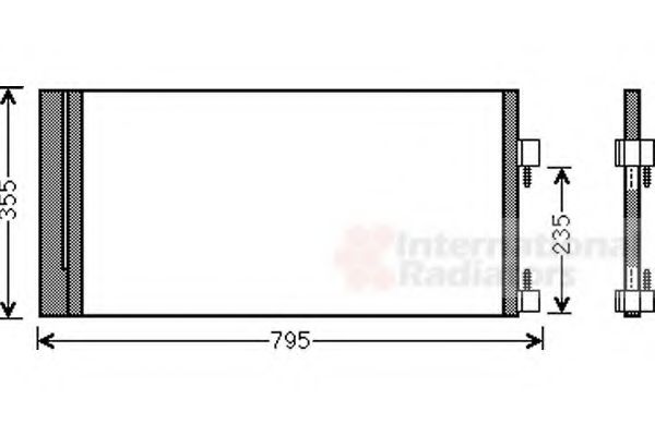 Радиатор кондиционера VAN WEZEL 43005430