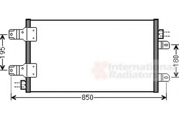 Радиатор кондиционера VAN WEZEL 43005443