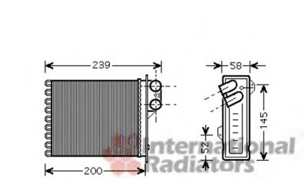 Радиатор печки VAN WEZEL 43006398
