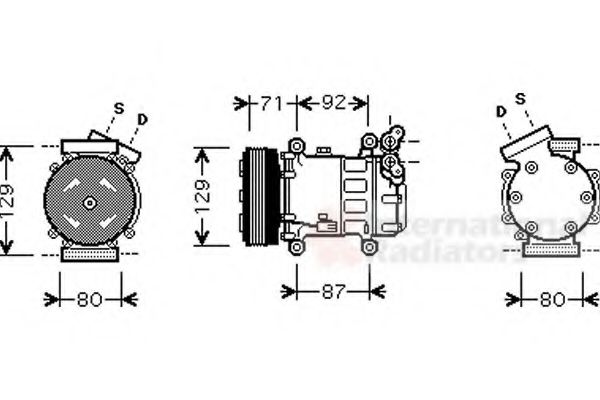 Компрессор кондиционера VAN WEZEL 4300K401