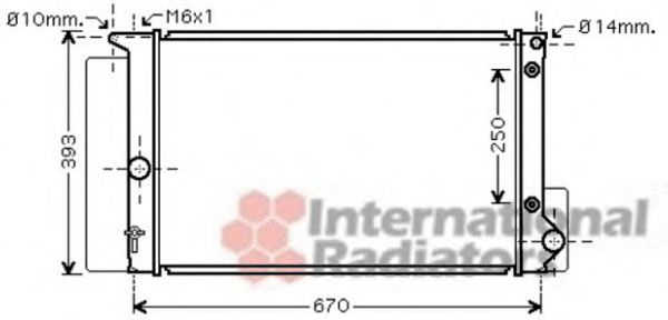 Радиатор охлаждения двигателя VAN WEZEL 53002474