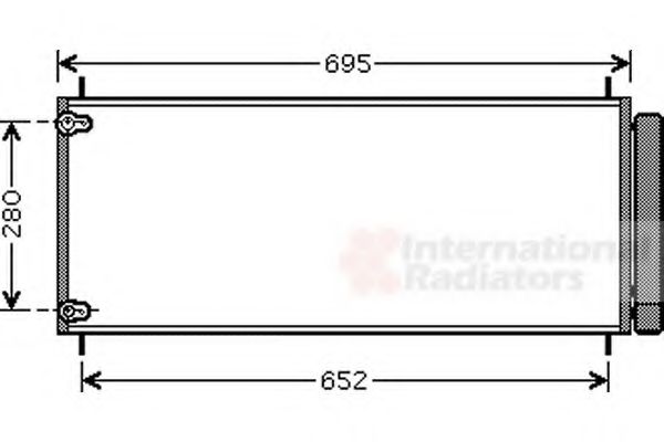 Радиатор кондиционера VAN WEZEL 53005406