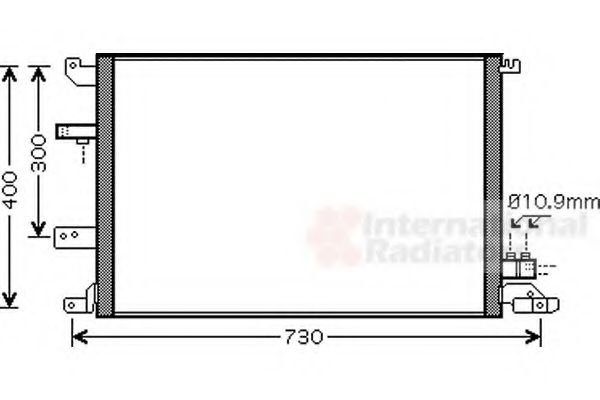 Радиатор кондиционера VAN WEZEL 59005138