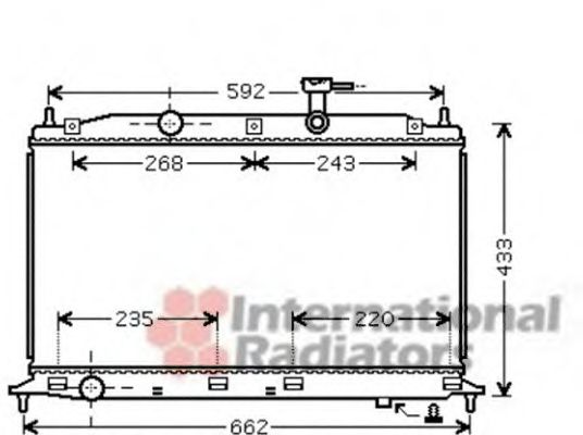Радиатор охлаждения двигателя VAN WEZEL 82002188