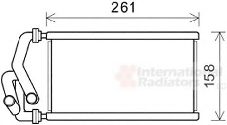 Радиатор печки VAN WEZEL 25006294