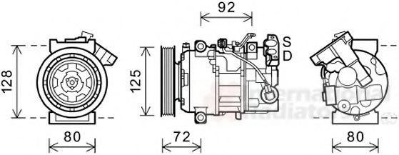 Компрессор кондиционера VAN WEZEL 4300K489