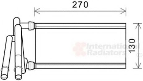 Радиатор печки VAN WEZEL 53006706