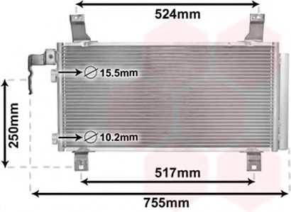 Радиатор кондиционера VAN WEZEL 27005157