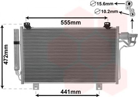 Радиатор кондиционера VAN WEZEL 27005260