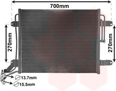 Радиатор кондиционера VAN WEZEL 58005291