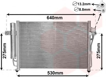 Радиатор кондиционера VAN WEZEL 82005087