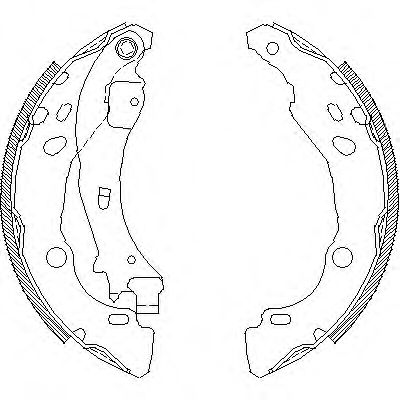 Тормозные колодки барабанные WOKING Z4152.01