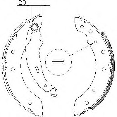 Тормозные колодки барабанные WOKING Z4199.01