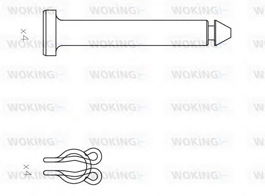 Скобы тормозных колодок woking ACA8501.00