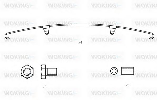 Скобы тормозных колодок woking ACA8502.00