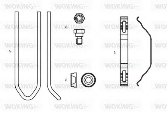 Скобы тормозных колодок woking ACA8506.00