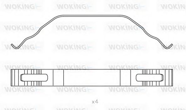 Скобы тормозных колодок woking ACA8508.00