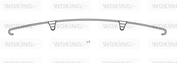 Скобы тормозных колодок woking ACA8511.00