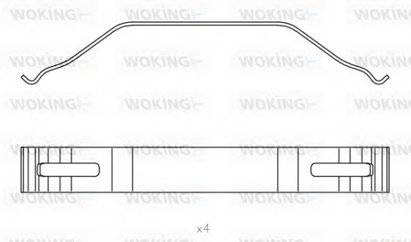 Скобы тормозных колодок woking ACA8517.00
