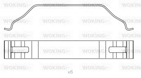 Скобы тормозных колодок woking ACA8528.00
