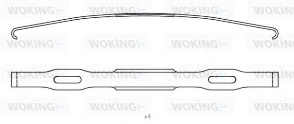 Скобы тормозных колодок woking ACA8531.00