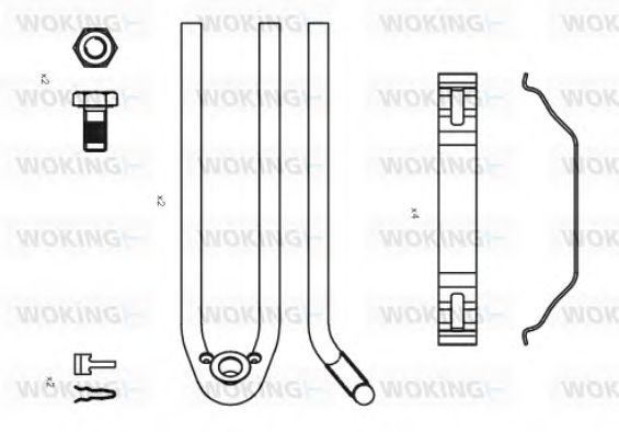 Скобы тормозных колодок woking ACA8536.00