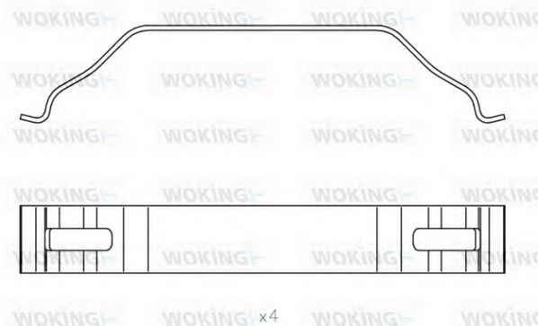 Скобы тормозных колодок woking ACA8537.00