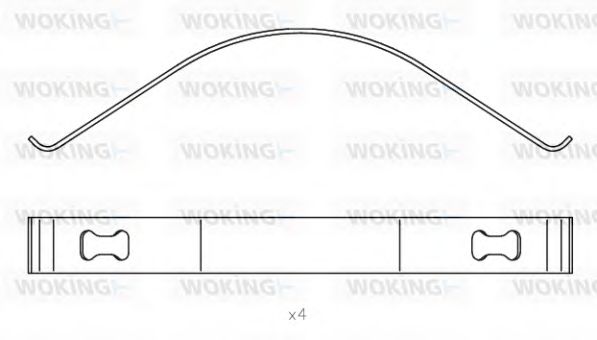 Скобы тормозных колодок woking ACA8551.00