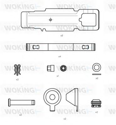 Скобы тормозных колодок woking ACA8553.00