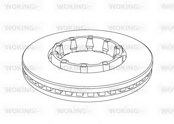 Тормозной диск WOKING NSA1152.20