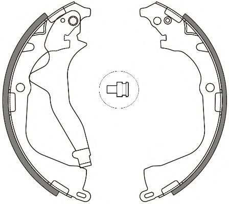 Тормозные колодки барабанные WOKING Z4648.00