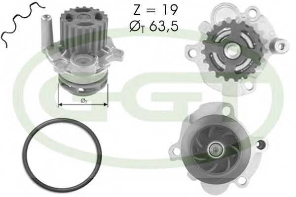 Водяной насос ggt PA12399