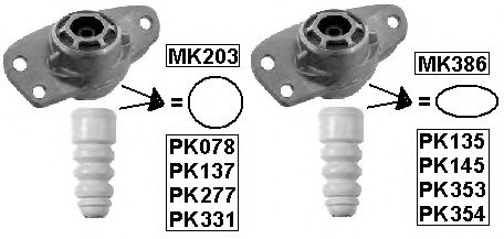 Комплект пыльника и отбойника MONROE PK078