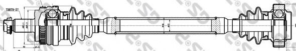 Полуось в сборе GSP 205037